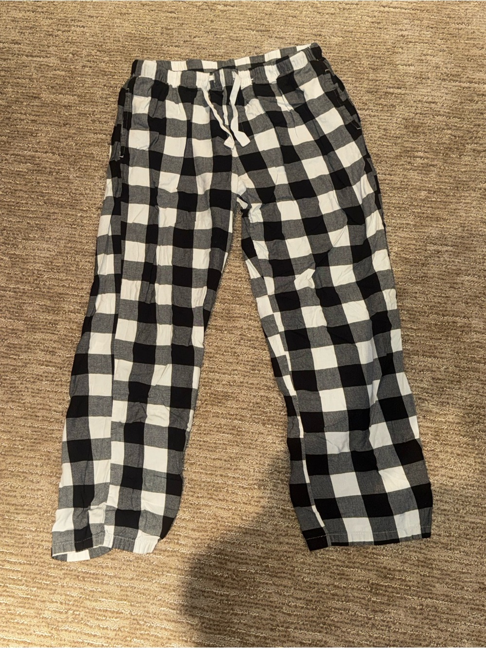 Stars Above Black & White Plaid Lounge Pants
